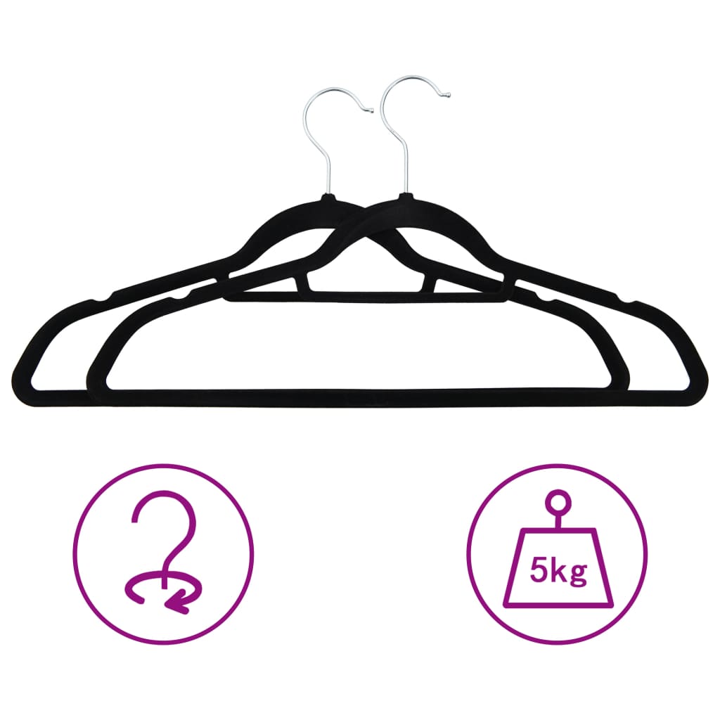 vidaXL Clothes Hanger Set Coat Hanger Clothes Organizer Rack Anti-slip Velvet