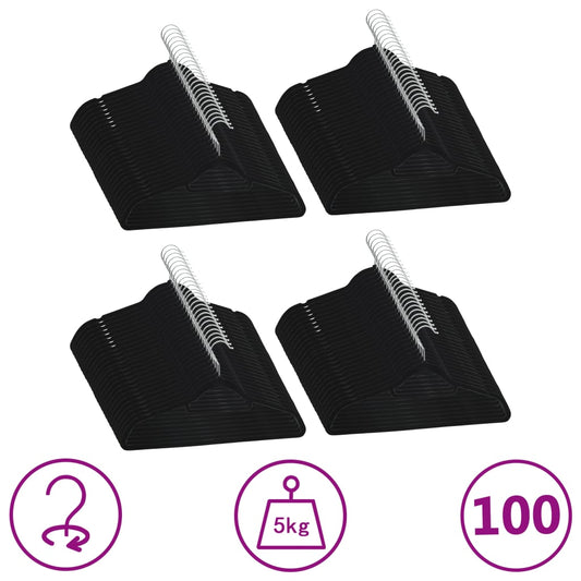 vidaXL Clothes Hanger Set Coat Hanger Clothes Organizer Rack Anti-slip Velvet