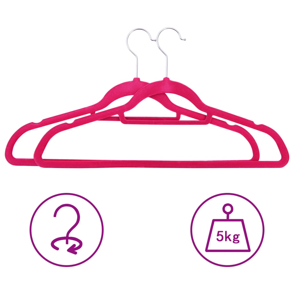 vidaXL Clothes Hanger Set Coat Hanger Clothes Organizer Rack Anti-slip Velvet