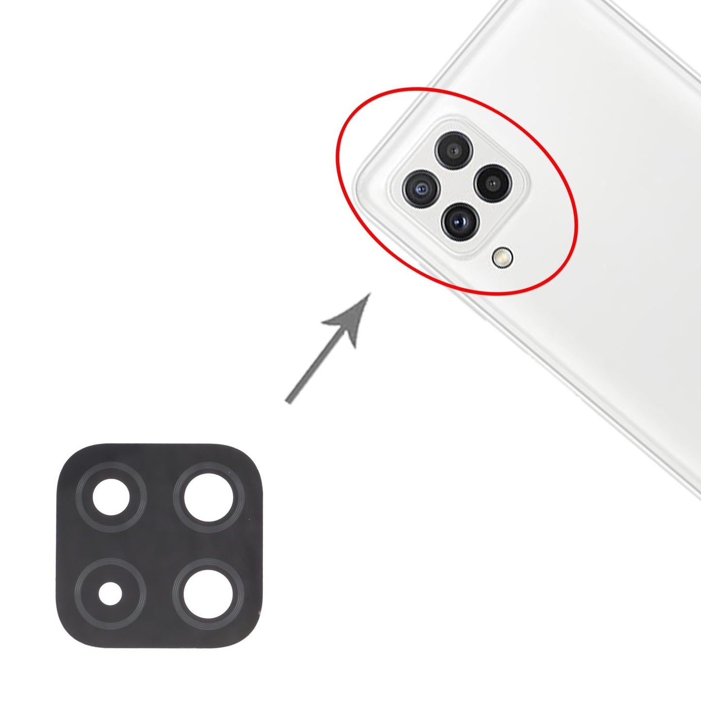 NNEIDS 10-Pack Rear Camera Lenses For Samsung A225