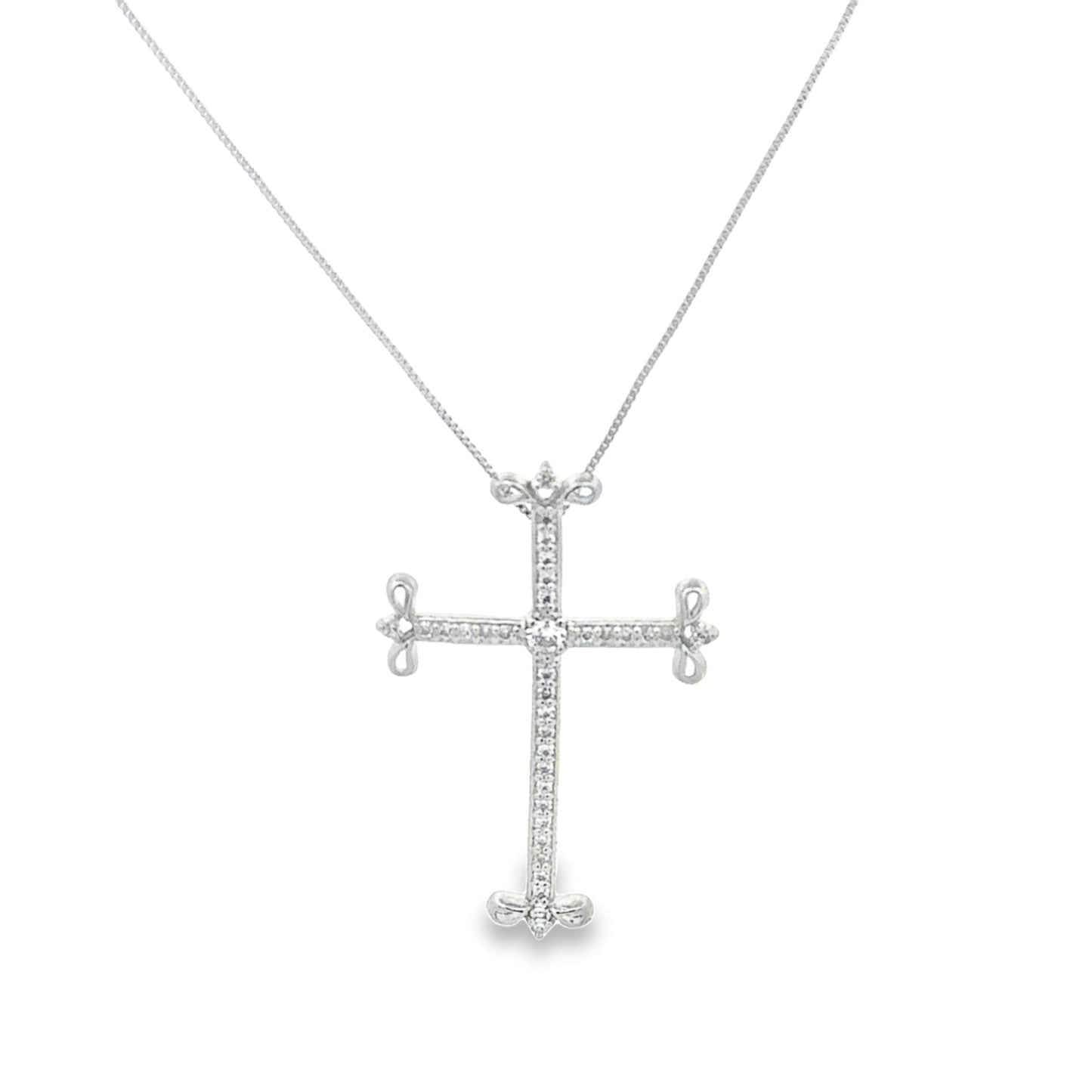 Cross Crucifix Necklace With CZ Stones (G97)