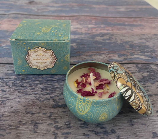 NNEDSZ Small Scented Candle Set - 4 Soy Wax Candles, Travel Candle Set (Freesia)