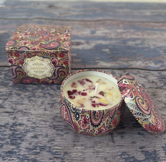 NNEDSZ Small Scented Candle Set - 4 Soy Wax Candles, Travel Candle Set (Osmanthus)