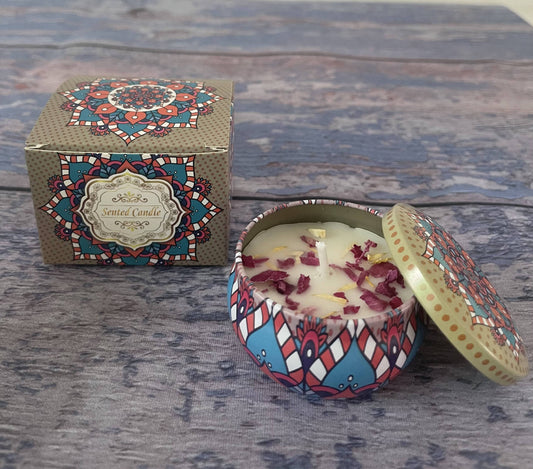 NNEDSZ Small Scented Candle Set - 4 Soy Wax Candles, Travel Candle Set (Lemongrass)