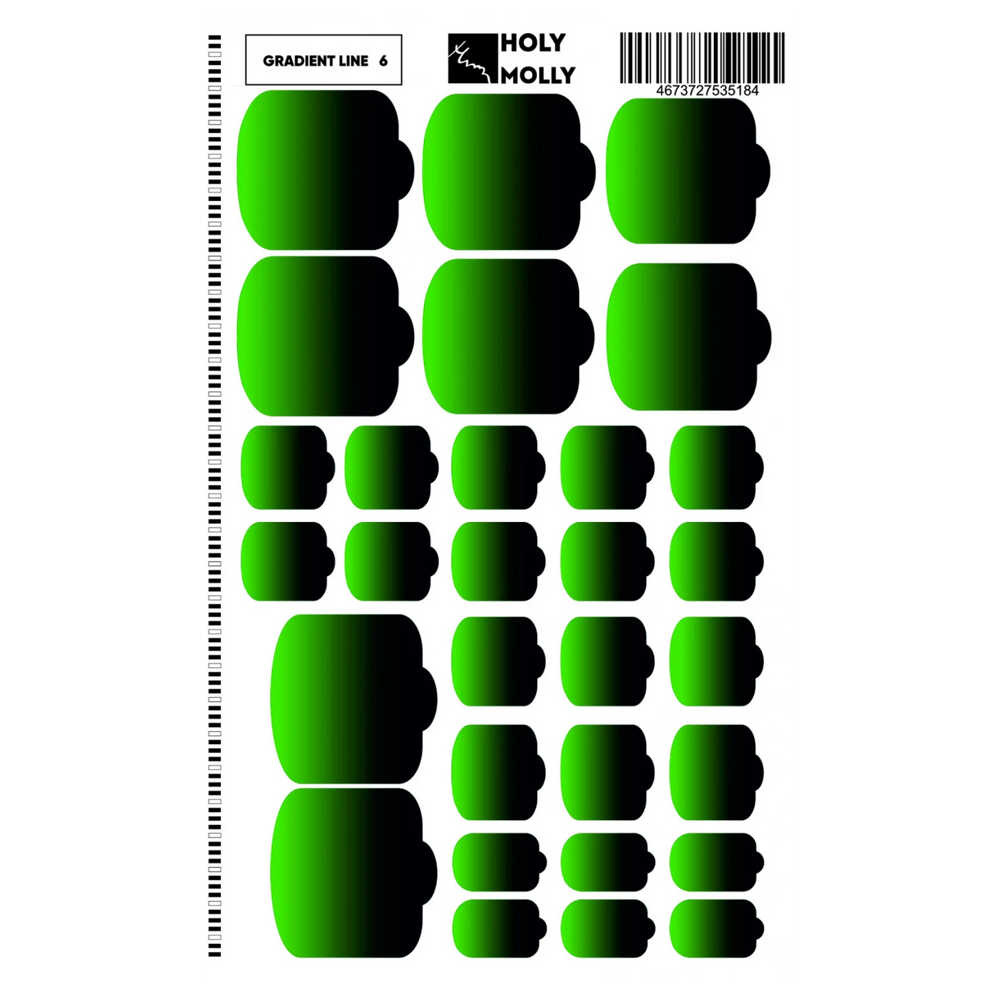 PEDICURE FILM GRADIENT LINE #6- HOLY MOLLY