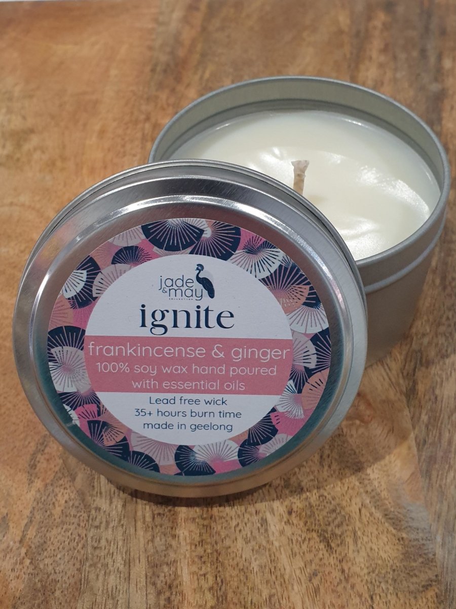 Essential Oil Candles - Frankincense & Ginger | Natural Candle