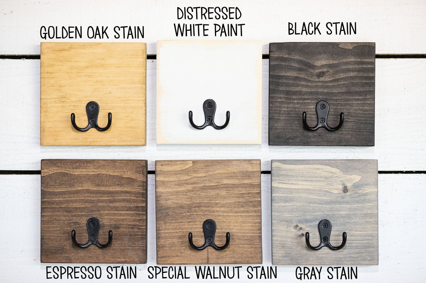 Wooden Key Hooks with Shelf