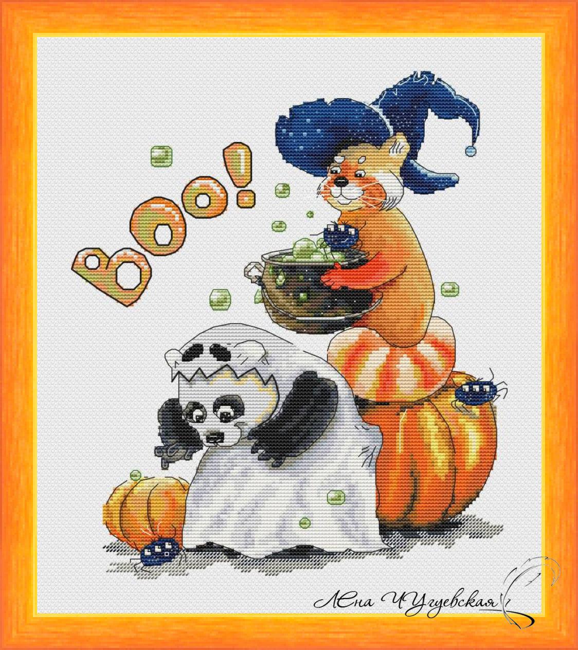 Snowball and Caramel Halloween. Witch Potion  - PDF Cross Stitch Pattern