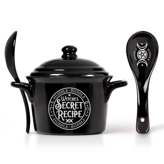 Witches Secret Recipe Pot and Spoon